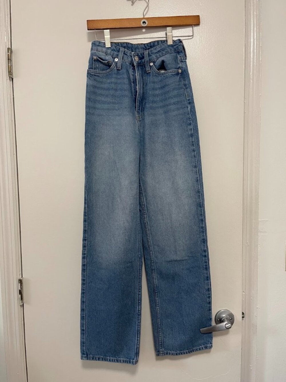 H&M &Denim High Waist Straight Jeans
